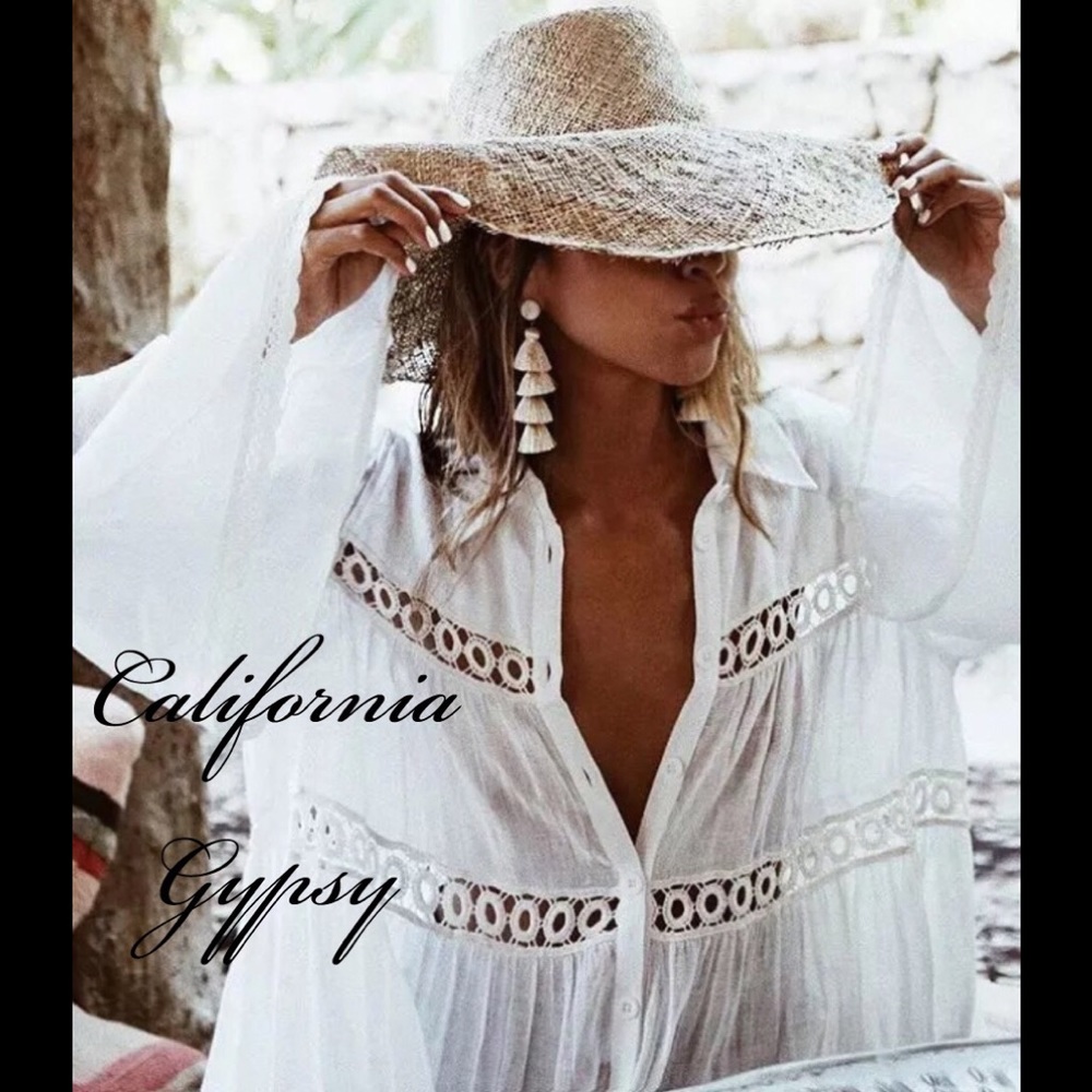 Bohemian Gypsy Mini Dress Coverup - Picture 9 of 13